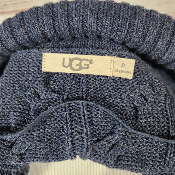 UGG Hayley Navy Button Up Cotton Cardigan Sweater Size XL - Picture 9 of 10